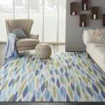 Waverly Sun N' Shade SND01 Area Rug, Seaglass, 7'9" x 10'10"