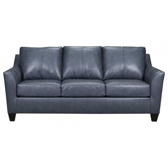 ACME Cocus Sofa, Steel Blue Top Grain Leather Match