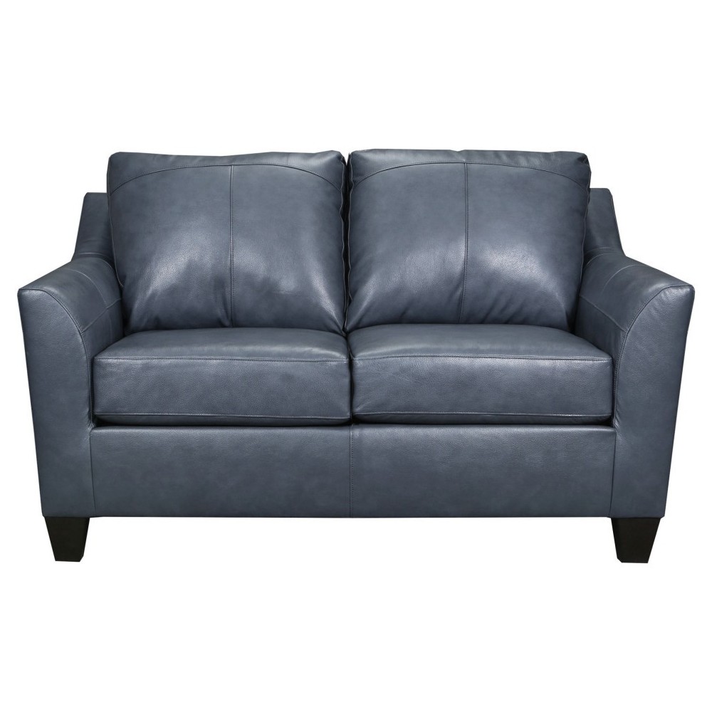 ACME Cocus Loveseat, Steel Blue Top Grain Leather Match