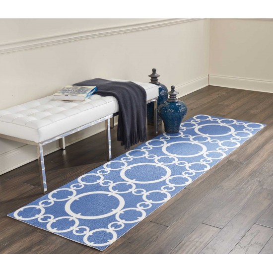 Waverly Sun N' Shade SND02 Runner Rug, Navy, 2'3" x 8'