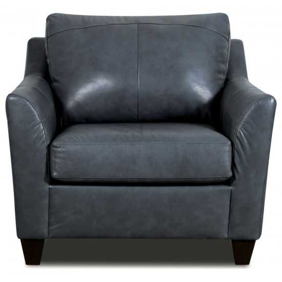 ACME Cocus Chair, Steel Blue Top Grain Leather Match