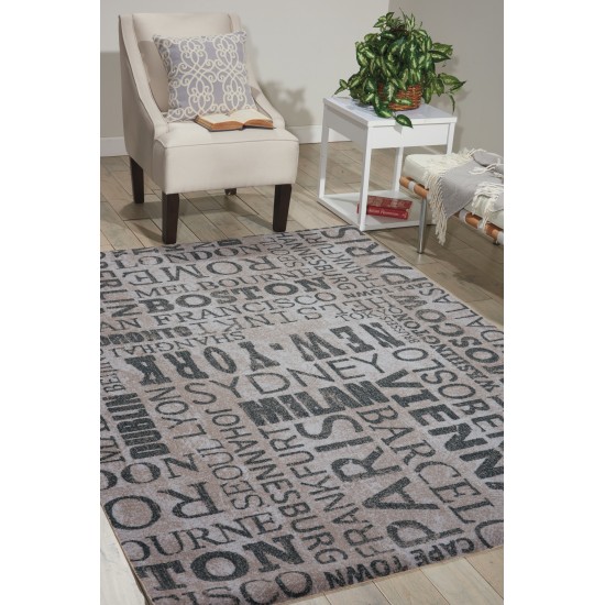 Waverly Sun N' Shade SND10 Area Rug, Graphite, 10' x 13'