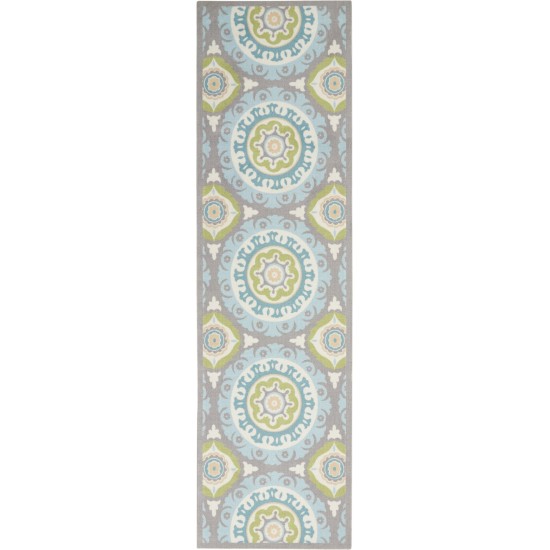 Waverly Sun N' Shade SND16 Runner Rug, Jade, 2'3" x 8'