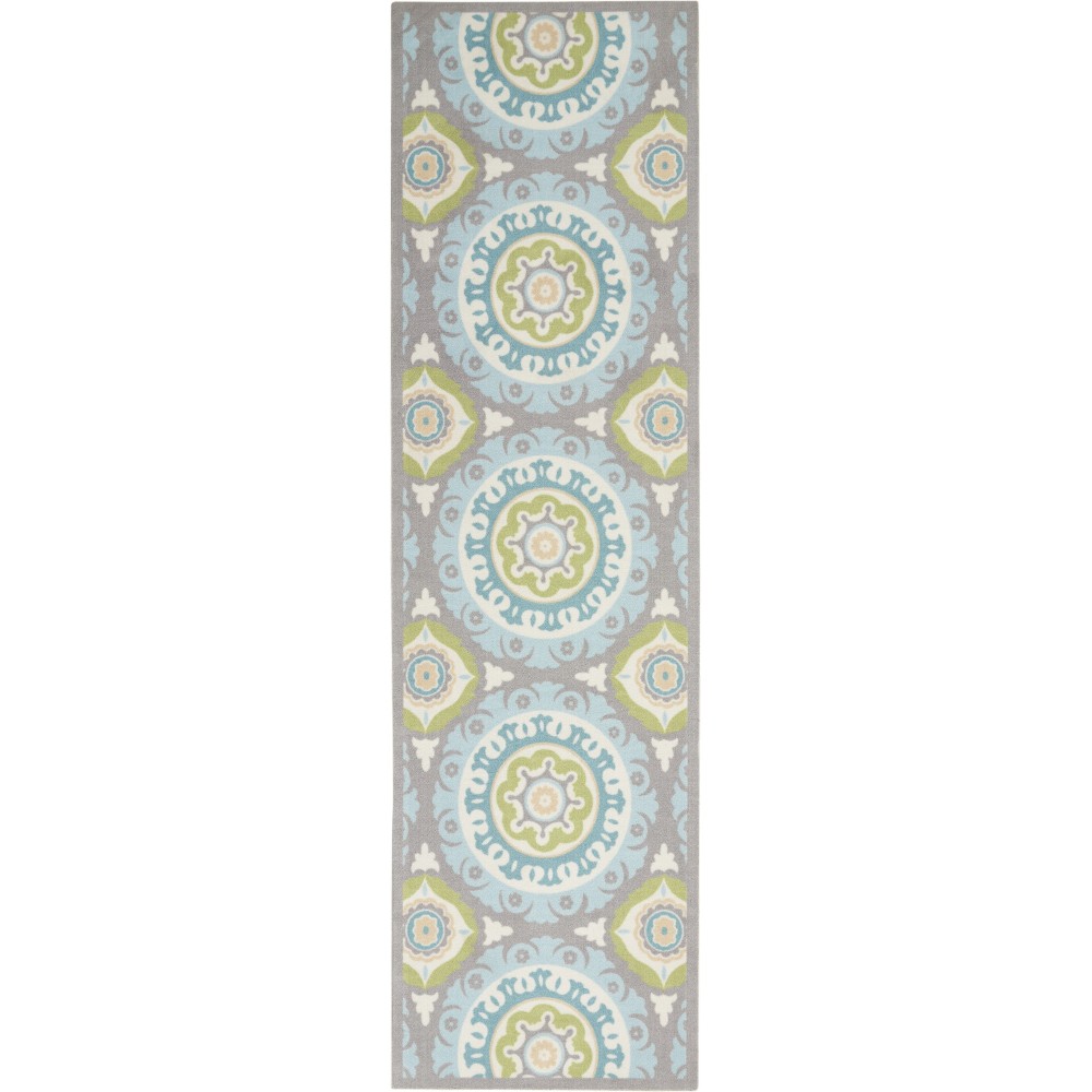 Waverly Sun N' Shade SND16 Runner Rug, Jade, 2'3" x 8'