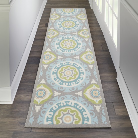 Waverly Sun N' Shade SND16 Runner Rug, Jade, 2'3" x 8'