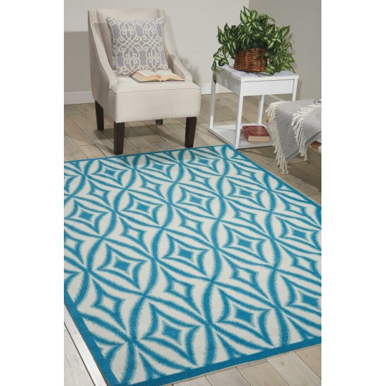 Waverly Sun N' Shade SND19 Area Rug, Azure, 5'3" x 7'5"