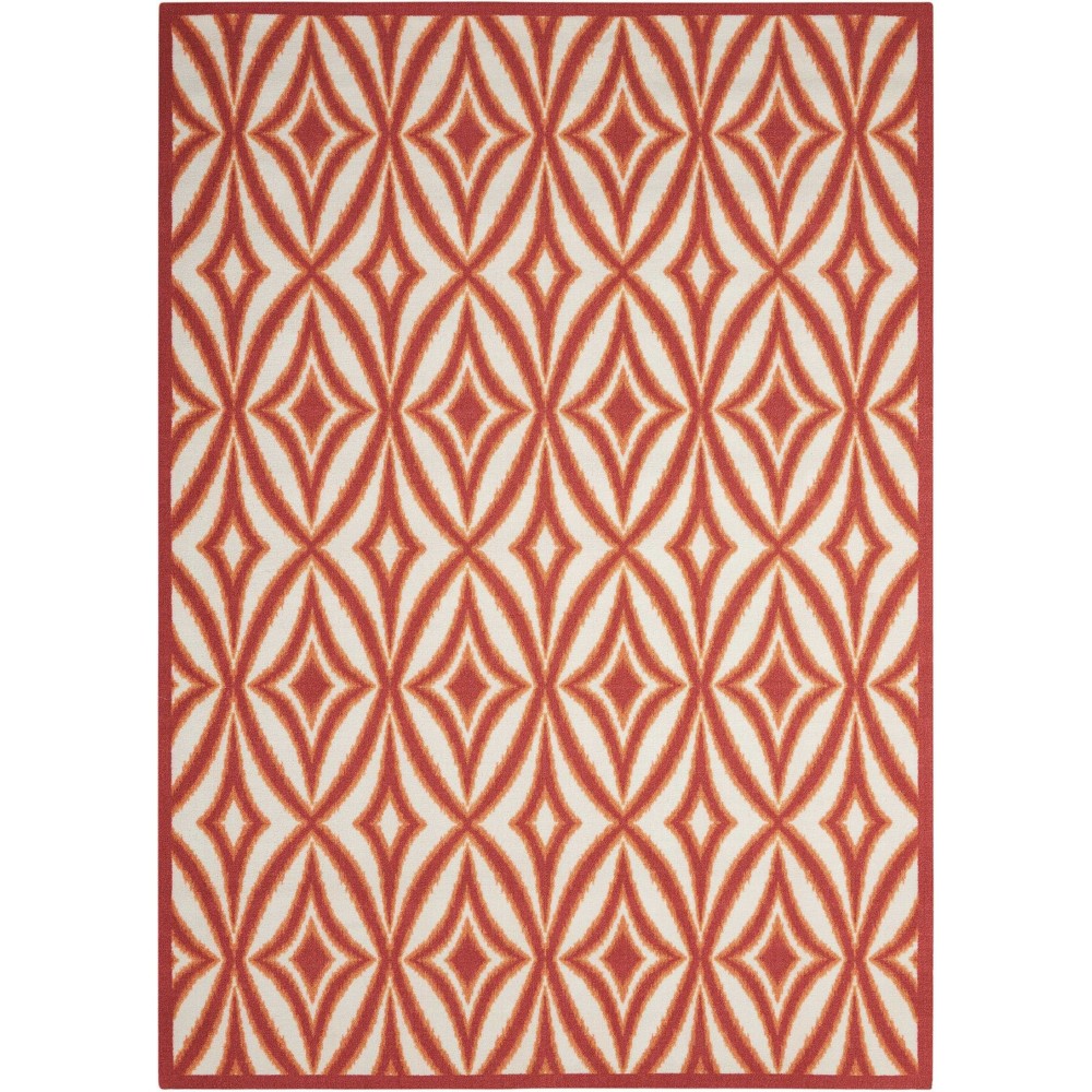 Waverly Sun N' Shade SND19 Area Rug, Campari, 5'3" x 7'5"