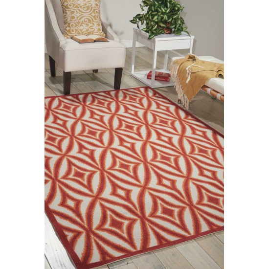 Waverly Sun N' Shade SND19 Area Rug, Campari, 5'3" x 7'5"