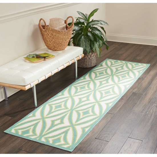 Waverly Sun N' Shade SND19 Runner Rug, Carnival, 2'3" x 8'