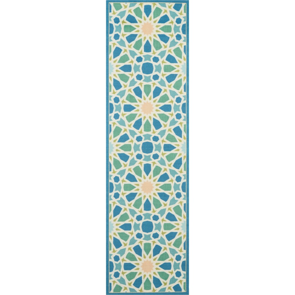 Waverly Sun N' Shade SND29 Runner Rug, Porcelain, 2'3" x 8'