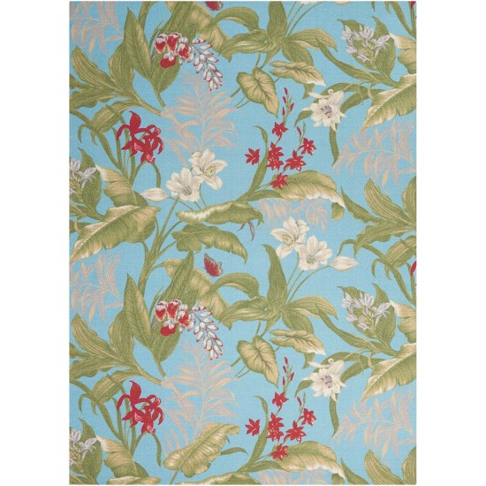 Waverly Sun N' Shade SND46 Area Rug, Aqua, 10' x 13'