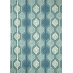 Waverly Sun N' Shade SND70 Indoor/Outdoor Area Rug, Aqua, 10' x 13'