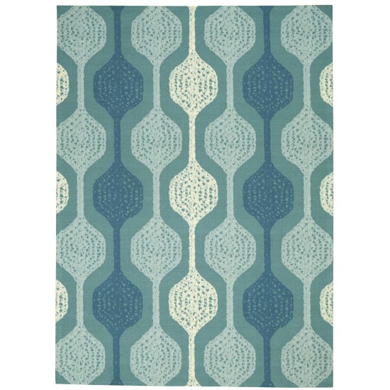 Waverly Sun N' Shade SND70 Area Rug, Aqua, 5'3" x 7'5"