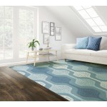 Waverly Sun N' Shade SND70 Area Rug, Aqua, 5'3" x 7'5"