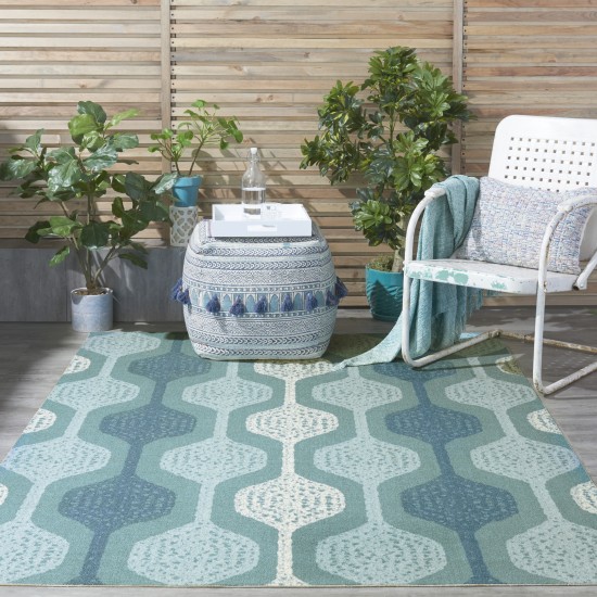 Waverly Sun N' Shade SND70 Area Rug, Aqua, 5'3" x 7'5"