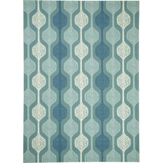 Waverly Sun N' Shade SND70 Indoor/Outdoor Area Rug, Aqua, 7'9" x 10'10"