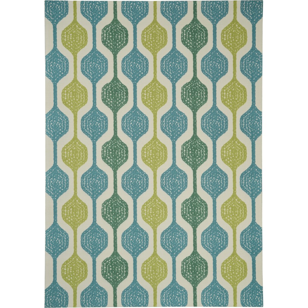 Waverly Sun N' Shade SND70 Indoor/Outdoor Area Rug, Ivory/Aqua, 10' x 13' Waverly Sun N' Shade SND70 Indoor/Outdoor Area Rug, Ivory/Aqua, 10' x 13'