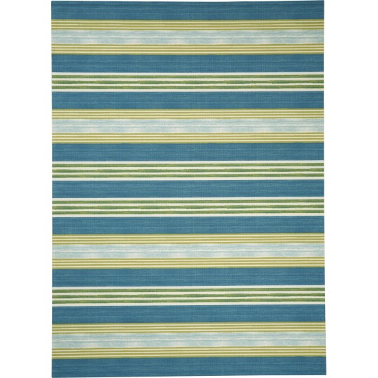 Waverly Sun N' Shade SND71 Indoor/Outdoor Area Rug, Green/Teal, 7'9" x 10'10"