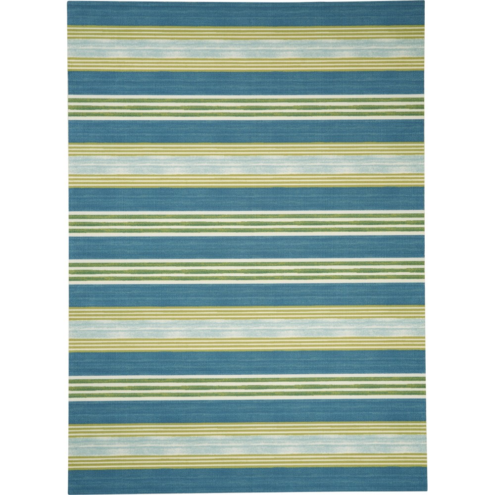 Waverly Sun N' Shade SND71 Indoor/Outdoor Area Rug, Green/Teal, 7'9" x 10'10"