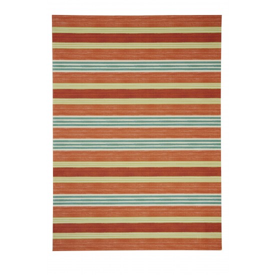 Waverly Sun N' Shade SND71 Indoor/Outdoor Area Rug, Orange, 10' x 13'