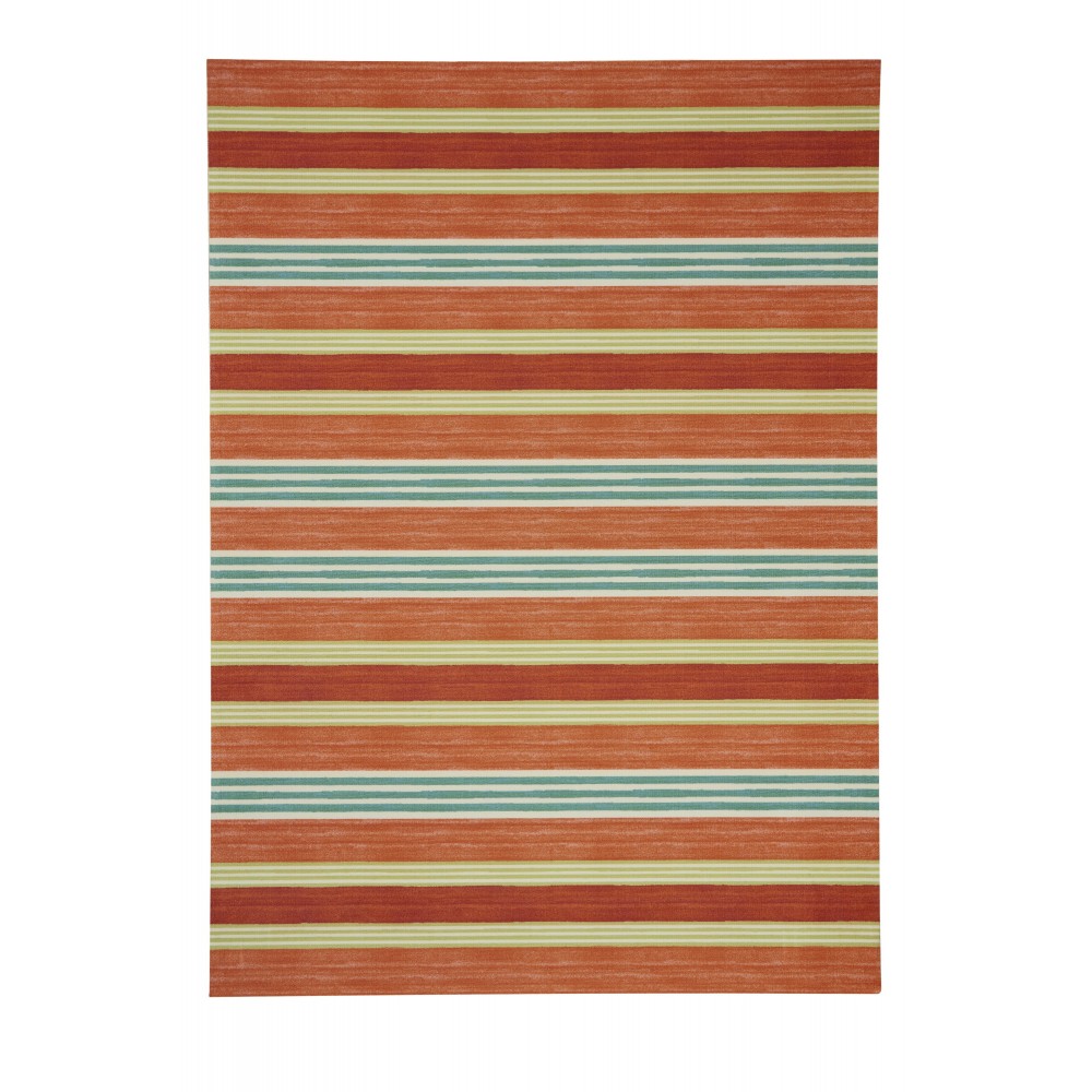 Waverly Sun N' Shade SND71 Indoor/Outdoor Area Rug, Orange, 10' x 13'