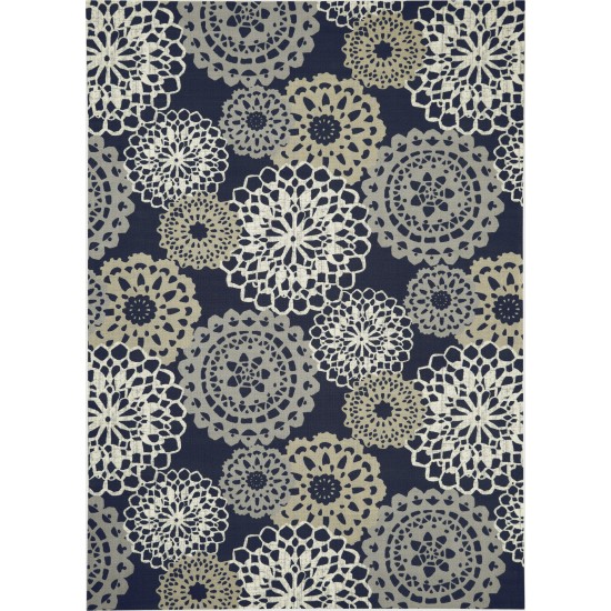 Waverly Sun N' Shade SND72 Indoor/Outdoor Area Rug, Black, 10' x 13'