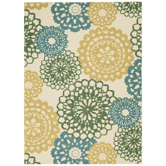 Waverly Sun N' Shade SND72 Area Rug, Ivory/Gold, 5'3" x 7'5"