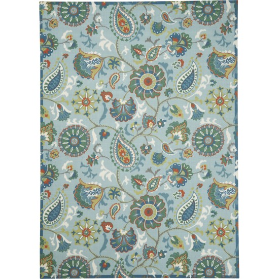 Waverly Sun N' Shade SND73 Indoor/Outdoor Area Rug, Light Blue, 10' x 13'