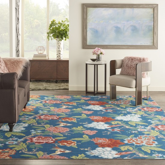 Waverly Sun N' Shade SND82 Area Rug, Blue/Multicolor, 10' x 13'