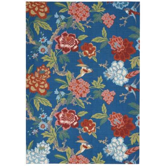 Waverly Sun N' Shade SND82 Area Rug, Blue/Multicolor, 4'3" x 6'3"