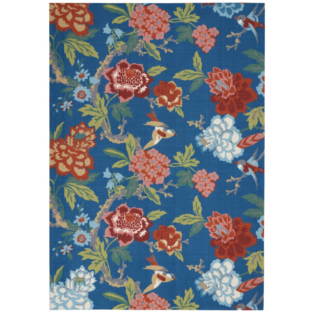 Waverly Sun N' Shade SND82 Area Rug, Blue/Multicolor, 4'3" x 6'3"