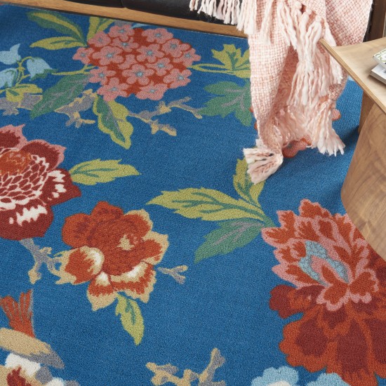 Waverly Sun N' Shade SND82 Area Rug, Blue/Multicolor, 4'3" x 6'3"