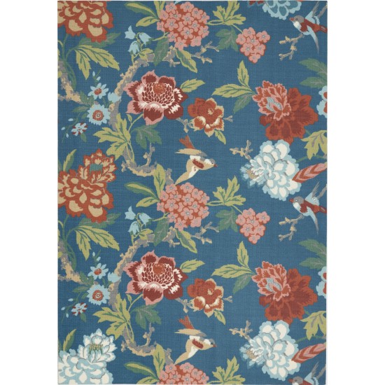 Waverly Sun N' Shade SND82 Area Rug, Blue/Multicolor, 5'3" x 7'5"