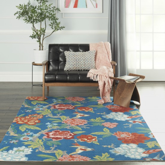 Waverly Sun N' Shade SND82 Area Rug, Blue/Multicolor, 5'3" x 7'5"