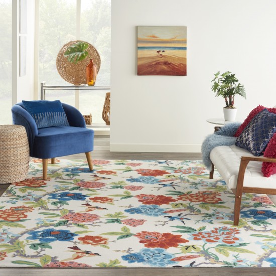 Waverly Sun N' Shade SND82 Area Rug, Ivory/Multicolor, 10' x 13'