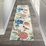 Waverly Sun N' Shade SND82 Runner Rug, Ivory/Multicolor, 2'3" x 8'