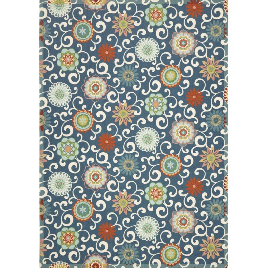 Waverly Sun N' Shade SND84 Area Rug, Blue/Multicolor, 10' x 13'