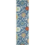 Waverly Sun N' Shade SND84 Runner Rug, Blue/Multicolor, 2'3" x 8'