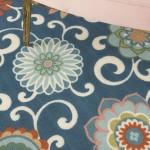 Waverly Sun N' Shade SND84 Area Rug, Blue/Multicolor, 5'3" x 7'5"