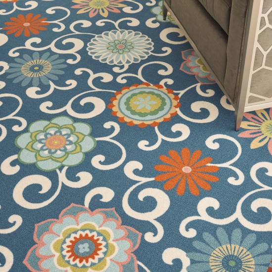 Waverly Sun N' Shade SND84 Area Rug, Blue/Multicolor, 7'9" x 10'10"