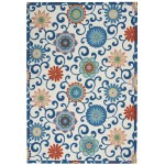 Waverly Sun N' Shade SND84 Area Rug, Ivory/Multicolor, 4'3" x 6'3"