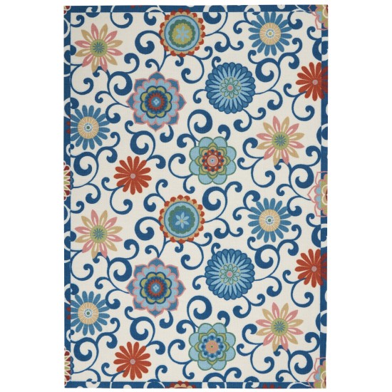 Waverly Sun N' Shade SND84 Area Rug, Ivory/Multicolor, 4'3" x 6'3"