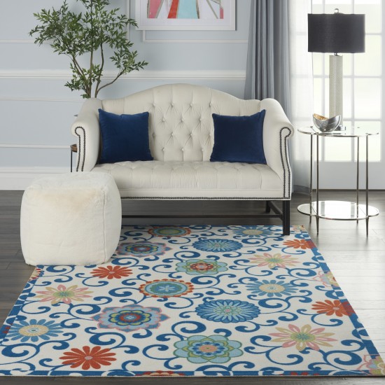 Waverly Sun N' Shade SND84 Area Rug, Ivory/Multicolor, 4'3" x 6'3"