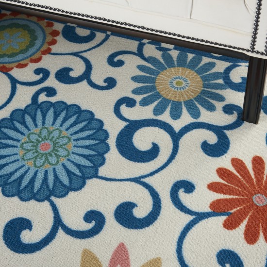 Waverly Sun N' Shade SND84 Area Rug, Ivory/Multicolor, 4'3" x 6'3"