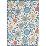 Waverly Sun N' Shade SND84 Area Rug, Ivory/Multicolor, 5'3" x 7'5"