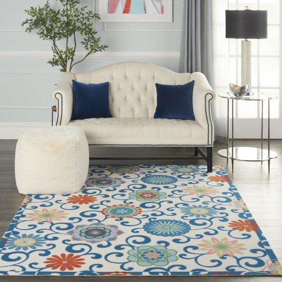 Waverly Sun N' Shade SND84 Area Rug, Ivory/Multicolor, 5'3" x 7'5"