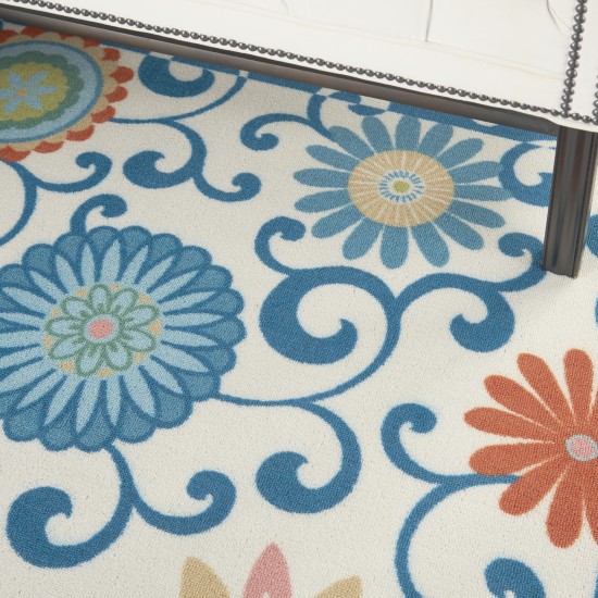 Waverly Sun N' Shade SND84 Area Rug, Ivory/Multicolor, 5'3" x 7'5"