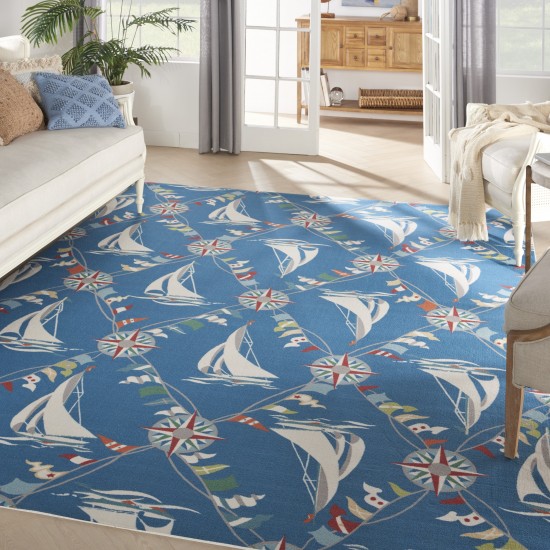 Waverly Sun N' Shade SND89 Area Rug, Navy, 10' x 13'