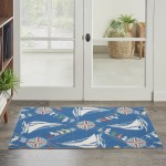Waverly Sun N' Shade SND89 Area Rug, Navy, 2'3" x 3'9"