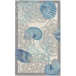 Waverly Sun N' Shade SND92 Area Rug, Ivory/Blue, 2'3" x 3'9"